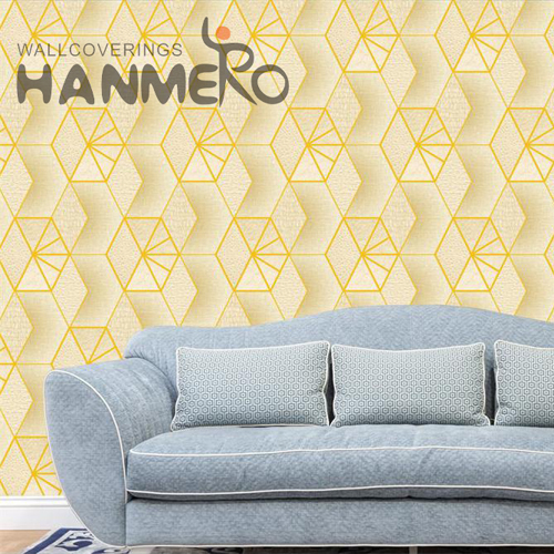 HANMERO PVC border wallpaper Geometric Embossing Modern Saloon 0.53*9.5M Unique