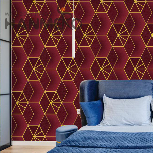 HANMERO PVC Unique wallpaper for bedroom Embossing Modern Saloon 0.53*9.5M Geometric