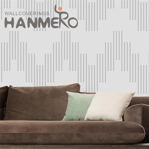HANMERO 0.53*9.5M Unique Geometric Embossing Modern Saloon PVC wallpaper homes