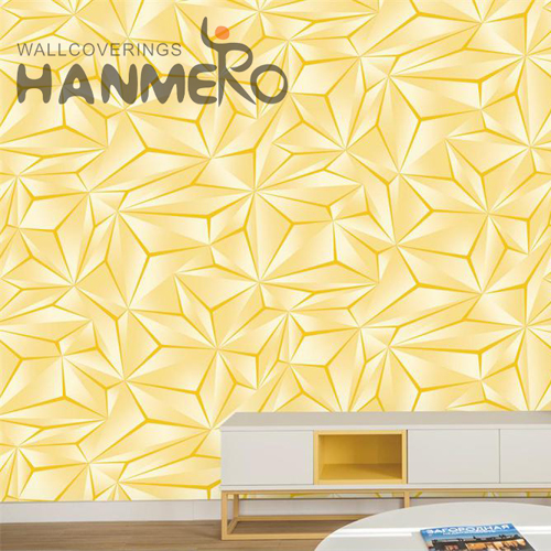 HANMERO PVC Unique Geometric Embossing 0.53*9.5M Saloon Modern wallpaper for the house