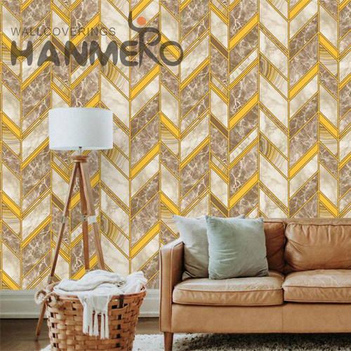 HANMERO Saloon Unique Geometric Embossing Modern PVC 0.53*9.5M wallpaper books
