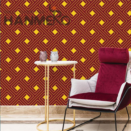 HANMERO PVC Unique Geometric Saloon Modern Embossing 0.53*9.5M wallpaper patterns for kitchen