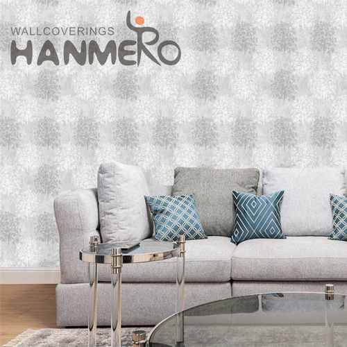 HANMERO PVC Unique Geometric Embossing Saloon Modern 0.53*9.5M wide wallpaper home decor