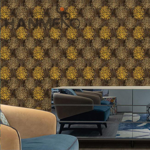 HANMERO Modern Unique Geometric Embossing PVC Saloon 0.53*9.5M wallpaper decoration design
