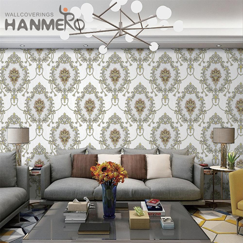 HANMERO PVC Strippable Flowers wallpaper for bedroom walls designs European Cinemas 1.06*15.6M Deep Embossed