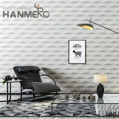 HANMERO PVC decorative wallpaper Geometric Embossing Modern Lounge rooms 0.53*10M Best Selling