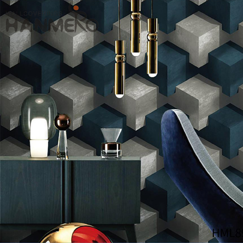 HANMERO PVC Best Selling Geometric wallpaper designer Modern Lounge rooms 0.53*10M Embossing