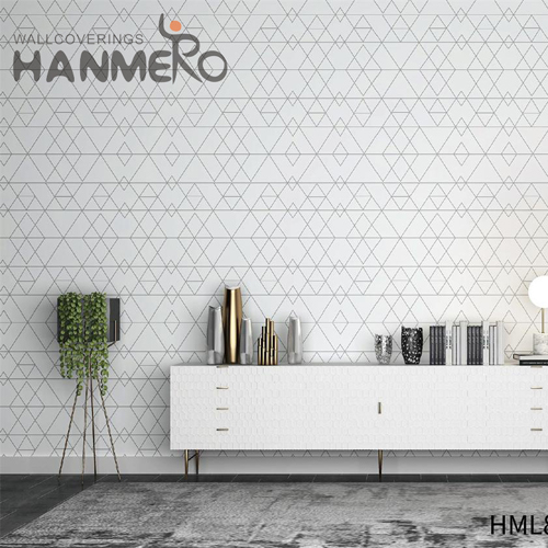 HANMERO PVC Best Selling Geometric Embossing office wallpaper Lounge rooms 0.53*10M Modern