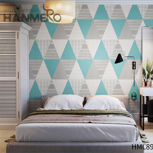 HANMERO 0.53*10M Best Selling Geometric Embossing Modern Lounge rooms PVC wallpaper for walls online