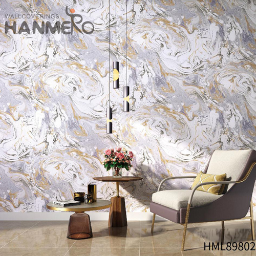 HANMERO PVC Best Selling Geometric Embossing Modern 0.53*10M Lounge rooms wallpaper wall coverings