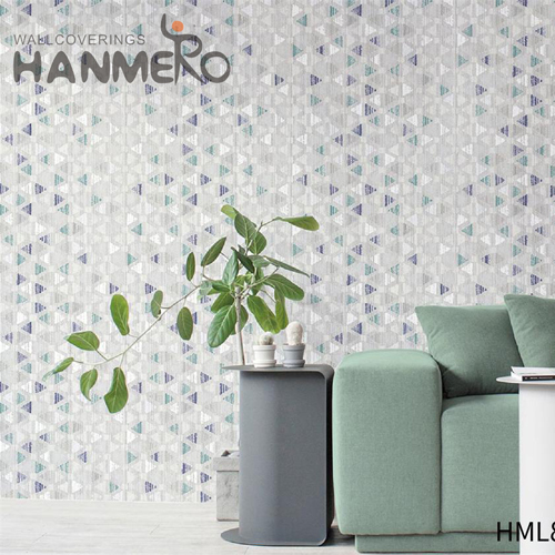 HANMERO Best Selling 0.53*10M black border wallpaper Embossing Modern Lounge rooms PVC Geometric