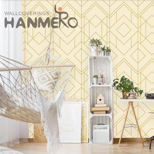 HANMERO PVC wallpaper for walls online Geometric Embossing Modern Church 0.53*9.5M Wholesale