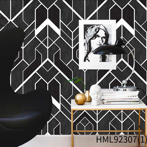 HANMERO PVC Wholesale Geometric Embossing Modern wallpaper grey and yellow 0.53*9.5M Church