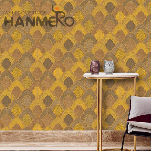 HANMERO 0.53*9.5M Wholesale Geometric Embossing Modern Church PVC design for wallpaper for wall