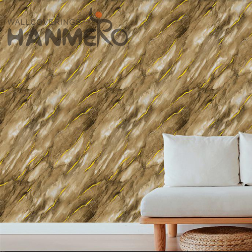 HANMERO Church Wholesale Geometric Embossing Modern PVC 0.53*9.5M contemporary black wallpaper