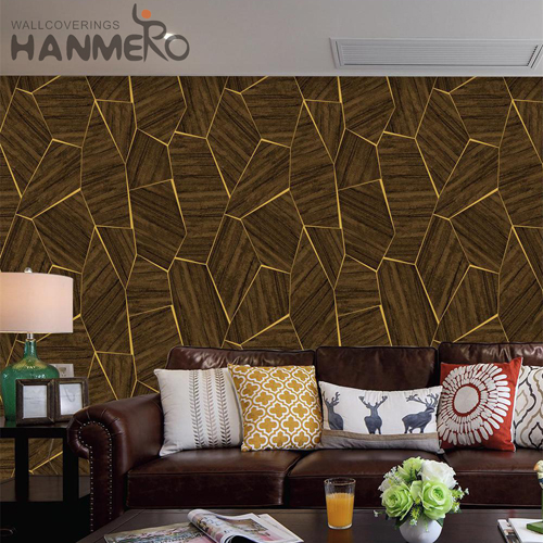 HANMERO PVC Decor latest wallpaper Embossing Modern Exhibition 0.53*9.2M Geometric