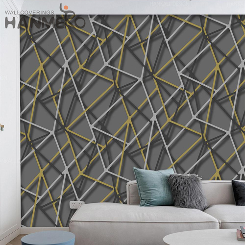 HANMERO 0.53*9.2M Decor Geometric Embossing Modern Exhibition PVC designer wallpaper for home