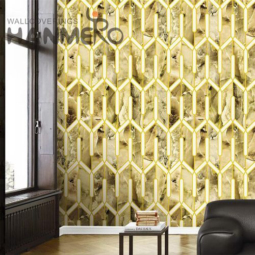 HANMERO PVC Decor Geometric 0.53*9.2M Modern Exhibition Embossing buy temporary wallpaper