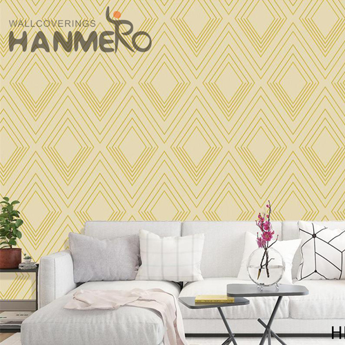 HANMERO Exhibition Decor Geometric Embossing Modern PVC 0.53*9.2M wallpaper for home design