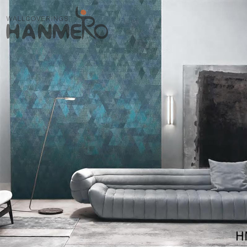 HANMERO PVC 3D Geometric Embossing fashion wallpaper for home Children Room 0.53*10M Modern