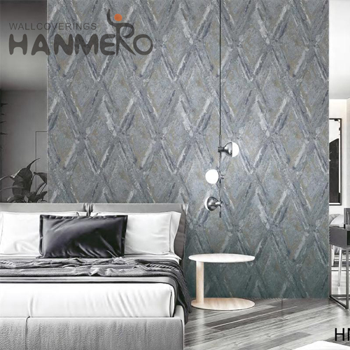 HANMERO PVC 3D 0.53*10M Embossing Modern Children Room Geometric black modern wallpaper