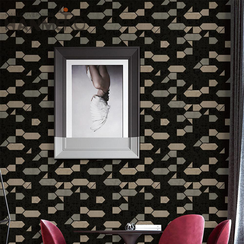HANMERO PVC Luxury Geometric Embossing Classic Home 0.53*10M home wallpaper designs