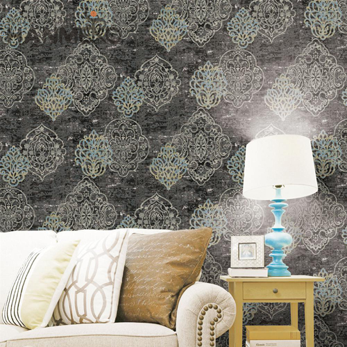 HANMERO PVC Newest Landscape Embossing cheap prepasted wallpaper Home Wall 0.53*10M European
