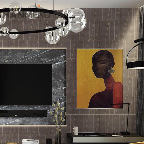 HANMERO PVC 0.53*10M Landscape Embossing Modern Restaurants Specialized interior home wallpaper