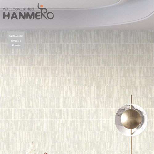 HANMERO 0.53*10M Nature Sense Geometric Embossing Modern Study Room Non-woven wallpaper for decorating homes