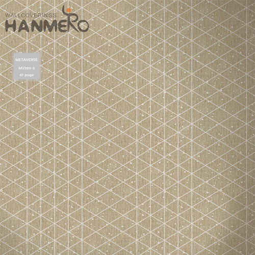 HANMERO Non-woven Nature Sense 0.53*10M Embossing Modern Study Room Geometric cool wallpapers for walls