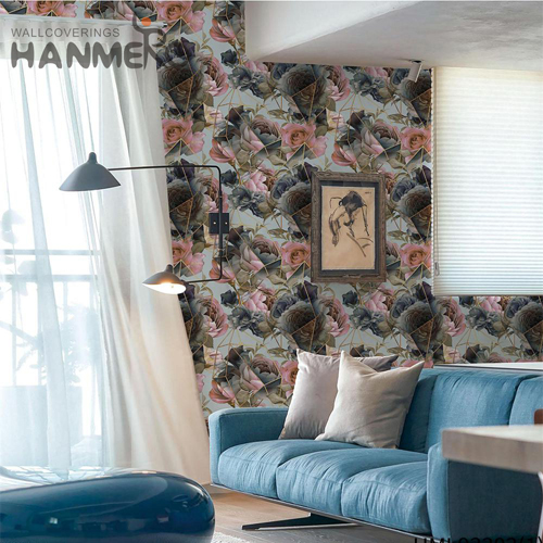 HANMERO PVC New Design Geometric Embossing shopping wallpaper Photo studio 0.53*9.2M Modern