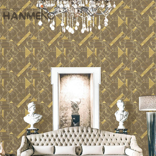 HANMERO PVC New Design Geometric 0.53*9.2M Modern Photo studio Embossing retro wallpaper