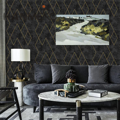 HANMERO PVC New Design Photo studio Embossing Modern Geometric 0.53*9.2M wallpaper direct