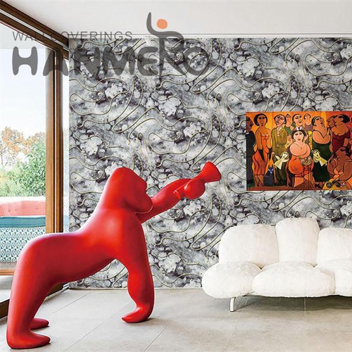 HANMERO PVC New Design Geometric Embossing Photo studio Modern 0.53*9.2M wall design wallpaper
