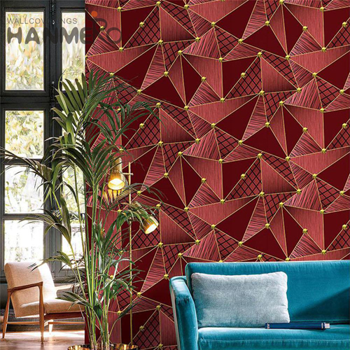 HANMERO PVC New Design Geometric Modern Embossing Photo studio 0.53*9.2M wallcovering stores