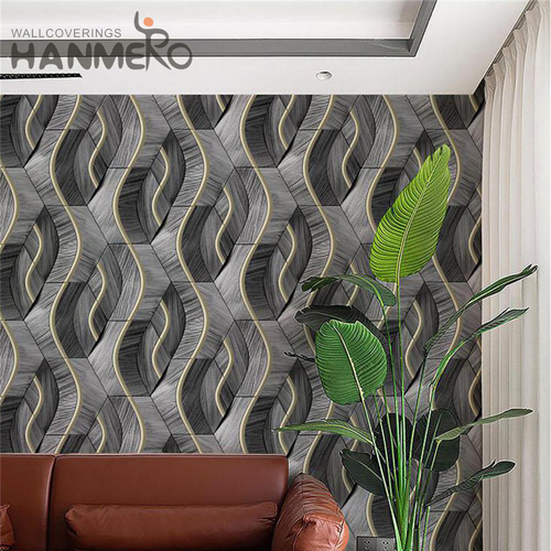 HANMERO Geometric New Design PVC Embossing Modern Photo studio 0.53*9.2M wallpaper of room