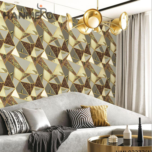 HANMERO PVC Geometric New Design Embossing Modern Photo studio 0.53*9.2M design wall paper