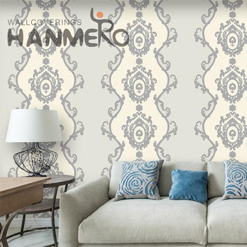 HANMERO Restaurants Strippable Geometric Embossing Modern PVC 0.53*9.5M wallpaper in room walls