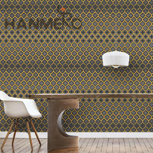 HANMERO Embossing Strippable Geometric PVC Modern Restaurants 0.53*9.5M wallpaper of room