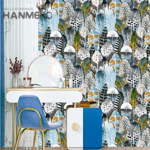 HANMERO PVC Newest Geometric Study Room European Embossing 0.53M wallpaper for interior walls