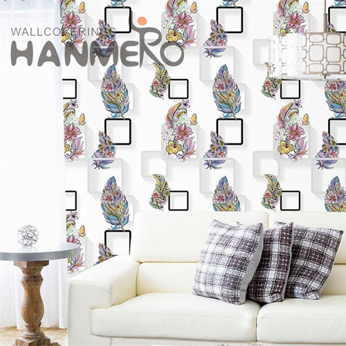 HANMERO Study Room 0.53M wallpaper boarders Embossing European Newest PVC Geometric