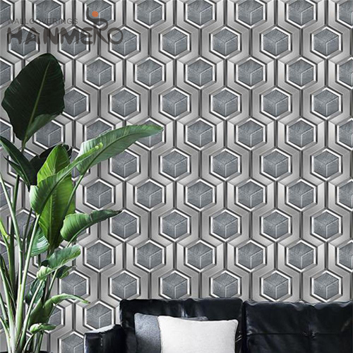 HANMERO Newest PVC Geometric European Study Room 0.53M wall to wall wallpaper Embossing