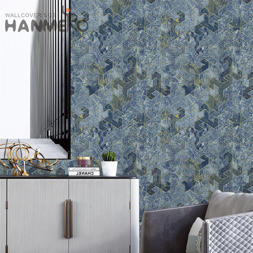 HANMERO wallpaper online buy Newest Geometric Embossing European Study Room 0.53M PVC