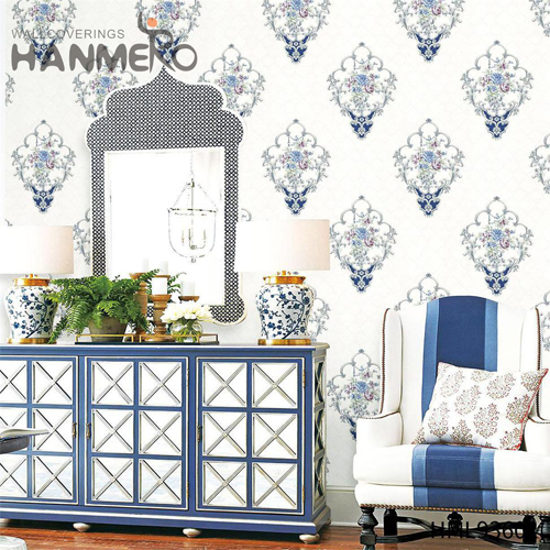 HANMERO wallpaper to wall Newest Geometric Embossing European Study Room 0.53M PVC