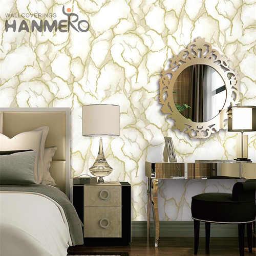 HANMERO PVC Best Selling Flowers Embossing design wallpaper for walls Hallways 0.53*10M European