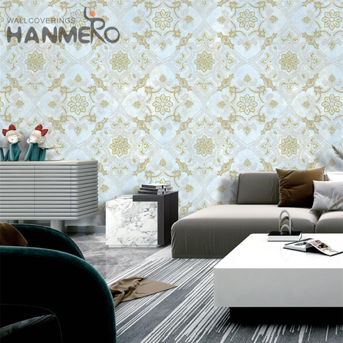 HANMERO PVC 0.53*10M Flowers Embossing European Hallways Best Selling fashion wallpaper for home