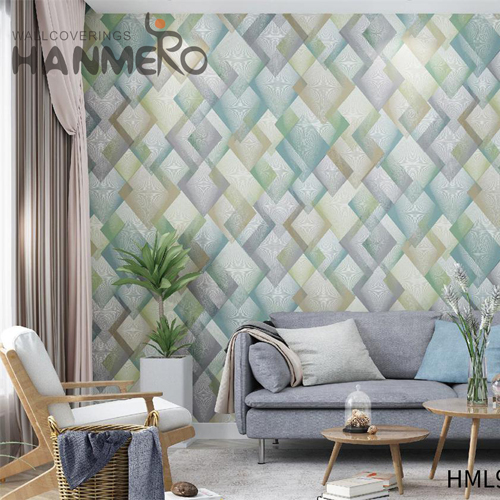 HANMERO Modern Affordable Geometric Embossing Non-woven House 0.53*10M wide wallpaper home decor