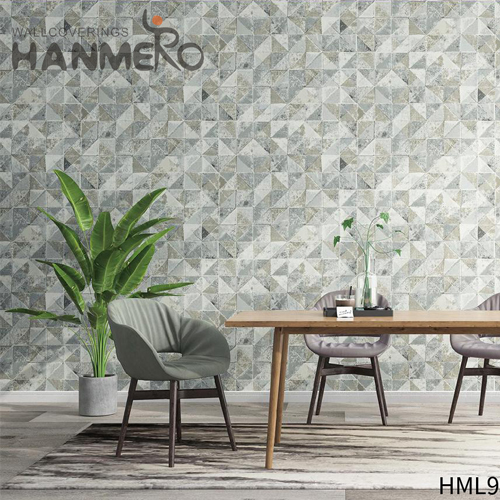 HANMERO Non-woven Affordable Geometric Modern Embossing House 0.53*10M wallpaper for a room