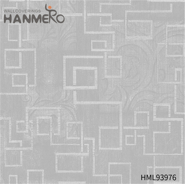 HANMERO bedroom wallpaper online Cheap Geometric Embossing Modern Restaurants 1.06*15.6M PVC