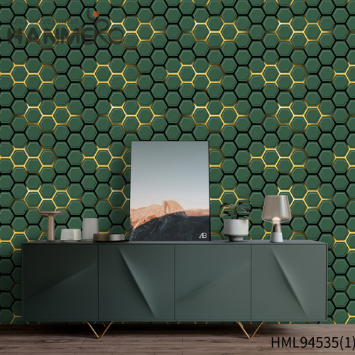 HANMERO PVC New Design Geometric Embossing Modern Lounge rooms 0.53*9.2M wallpaper online